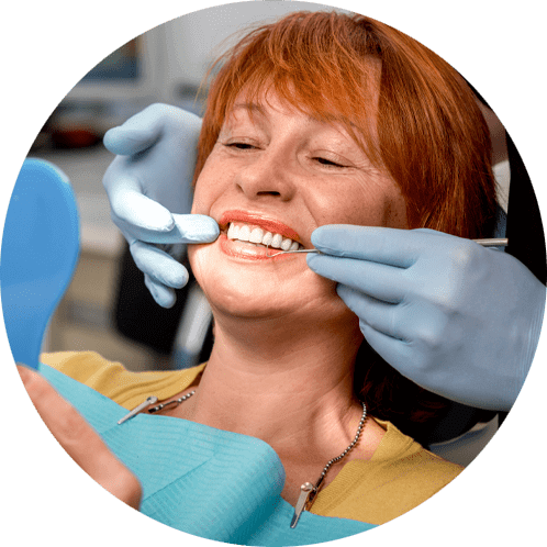 dental-patient smiling after oral cancer screening